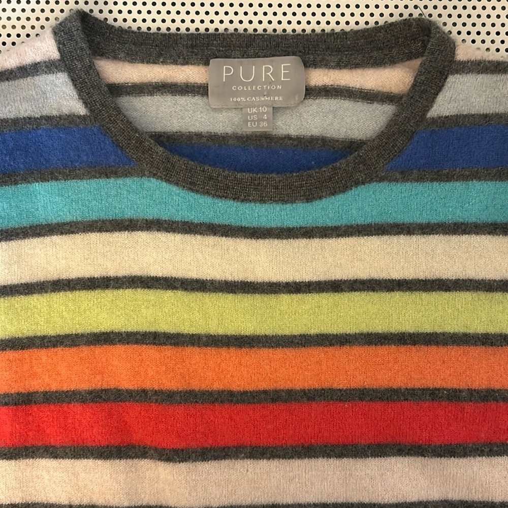 Pure collection cashmere striped sweater